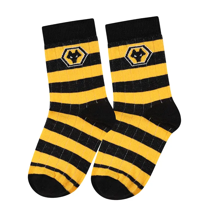 Wolverhampton Wanderers Shop | Block Stripe Sock – Junior Wolverhampton Wanderers Merchandise